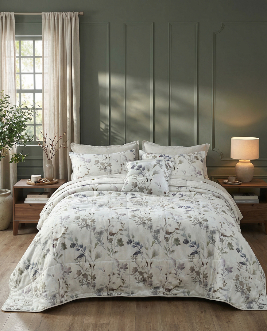 MM Linen Serrata Bedspread Set | Luxury Linen Cotton Bedding NZ image 2
